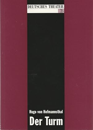 Bild des Verkufers fr Programmheft Hugo von Hofmannsthal DER TURM Spielzeit 1993 / 94 zum Verkauf von Programmhefte24 Schauspiel und Musiktheater der letzten 150 Jahre