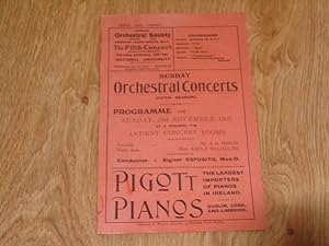Programme: Sunday Orchestral Concerts Sunday, 28th November, 1909