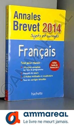 Imagen del vendedor de Objectif Brevet 2014 Annales sujets et corrigs - Franais a la venta por Ammareal