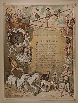 Der Cirkusmann. Chromolithographie aus Mörlin "Das Buch der Stände". Hamburg 1892, 24 x 18 cm