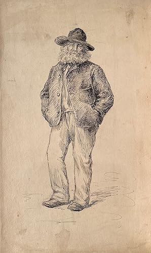 Seller image for Original drawing of Walt Whitman for sale by 19th Century Rare Book & Photograph Shop