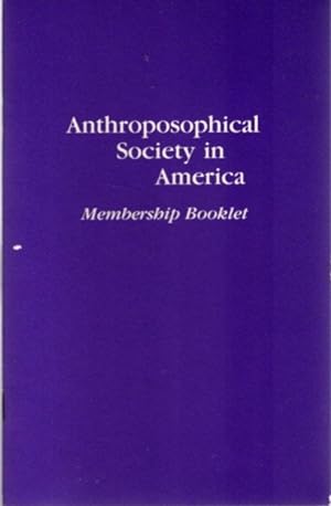 Seller image for ANTHROPOSOPHY SOCIETY IN AMERICA: Membership Booklet for sale by By The Way Books