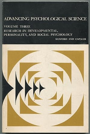Bild des Verkufers fr Advancing Psychological Research. Volume Three: Research in Developmental, Personality, and Social Psychology zum Verkauf von Between the Covers-Rare Books, Inc. ABAA