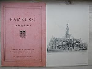 Bild des Verkufers fr Hamburg im Jahre 1945. Nach 8 Original-Handzeichnugen von Ernst Golling-Hamburg. zum Verkauf von Antiquariat Steinwedel