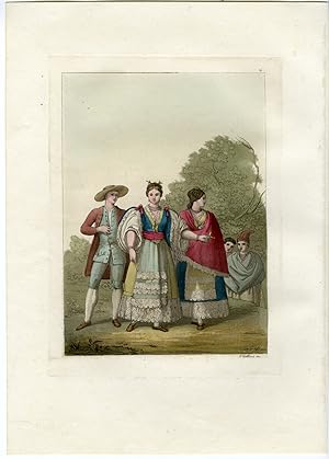 Antique Print-PERU-LIMA-NATIVES-SOUTH AMERICA-Ferrario-Gallina-1821
