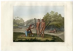 Antique Print-PATAXO-PATACHOS TRIBE-BAHIA BRAZIL-PL.52-Ferrario-Fumagalli-1821