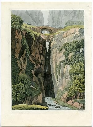 Antique Print-ICONONZO NATURAL BRIDGE-COLOMBIA-Ferrario-Gallina-1821