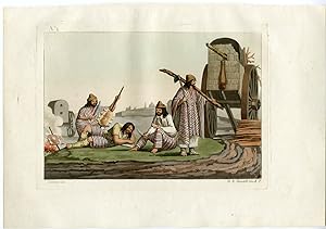 Antique Print-ARGENTINA-GAUCHOS TUCUMAN-PL.4-Ferrario-Bonatti-1821