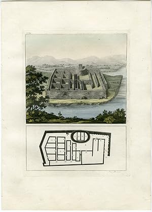 Antique Print-TEMPLE OF THE SUN-INGAPIRCA-ECUADOR-Ferrario-Gallina-1821