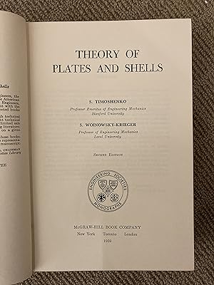 Seller image for Theory of Plates and Shells for sale by Rankin and Maxwell