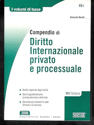 Image du vendeur pour Compendio di diritto internazionale privato e processuale mis en vente par MULTI BOOK