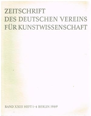 Seller image for Zeitschrift des deutschen Vereins fr Kunstwissenschaft. Band XXVII. Heft 1/4. for sale by Antiquariat Bernd Preler