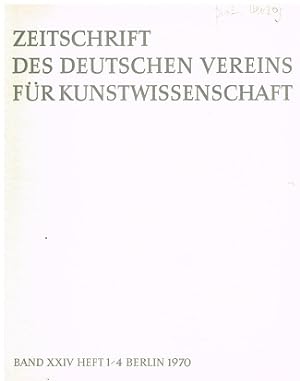 Seller image for Zeitschrift des deutschen Vereins fr Kunstwissenschaft. Band XXIV. Heft 1/4. for sale by Antiquariat Bernd Preler