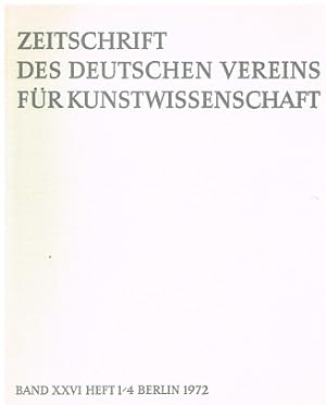 Seller image for Zeitschrift des deutschen Vereins fr Kunstwissenschaft. Band XXVI. Heft 1/4. for sale by Antiquariat Bernd Preler
