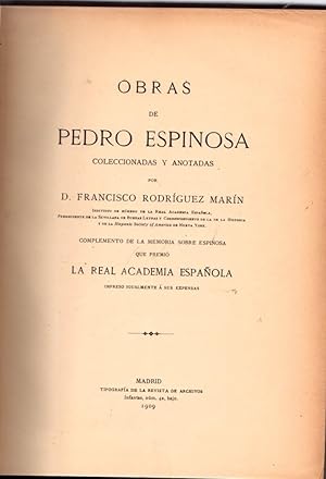 obras pedro espinosa - AbeBooks