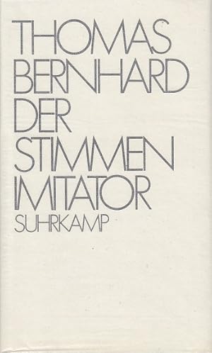 Image du vendeur pour Der Stimmenimitator / Thomas Bernhard mis en vente par Licus Media