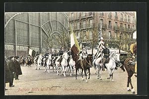 Postcard Buffalo Bill's Wild West, Mexikaner Kavallerie, Völkerschau