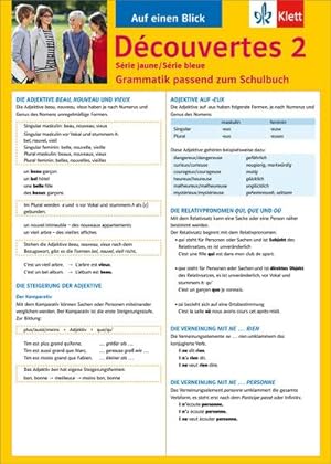 Bild des Verkufers fr Dcouvertes Srie jaune und bleue 2. Grammatik zum Verkauf von Smartbuy