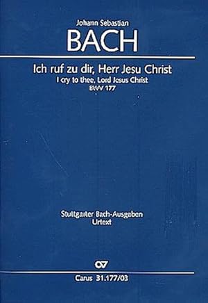 Bild des Verkufers fr Ich ruf zu dir, Herr Jesu Christ (Klavierauszug) : Kantate zum 4. Sonntag nach Trinitatis BWV 177, 1732 zum Verkauf von Smartbuy