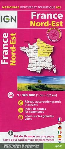 Bild des Verkufers fr France Nord-Est 1:320 000 zum Verkauf von Smartbuy