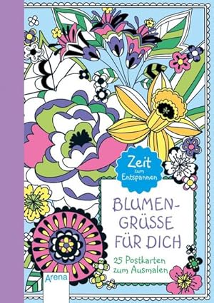 Bild des Verkufers fr Blumengre fr dich : 25 Postkarten zum Ausmalen. Zeit zum Entspannen zum Verkauf von Smartbuy