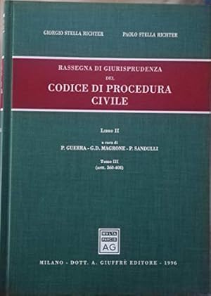Image du vendeur pour Rassegna di giurisprudenza del Codice di procedura civile. Artt. 360-408 (Vol. 2/tomo 3) mis en vente par librisaggi