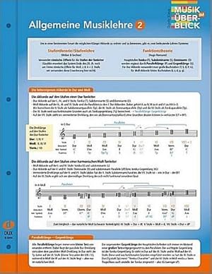 Bild des Verkufers fr Allgemeine Musiklehre 2 : aus der Reihe "Musik im berblick" zum Verkauf von Smartbuy