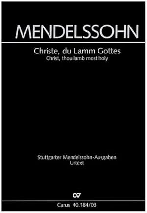 Seller image for Christe, du Lamm Gottes, Choralkantate, Orgelauszug : Besetzung: Coro SATB. Text Deutsch-Englisch for sale by Smartbuy
