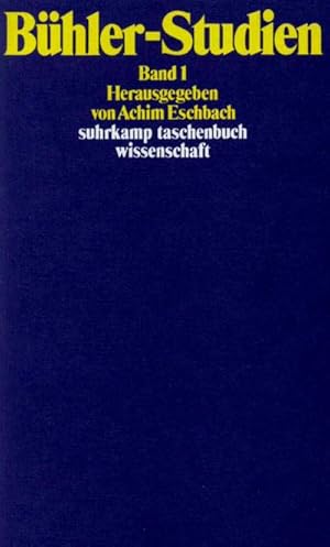 Imagen del vendedor de Bhler-Studien. Bd.1 a la venta por Smartbuy