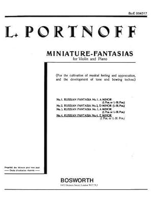 Imagen del vendedor de Russian Fantasia No. 4 in E Minor: For Violin and Piano a la venta por Smartbuy