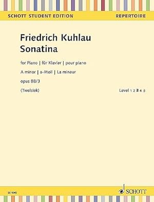 Bild des Verkufers fr Sonatina, Klavier : op. 88/3. Klavier. zum Verkauf von Smartbuy