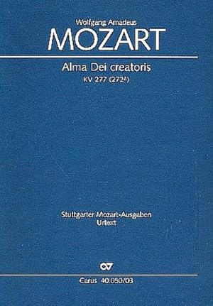 Bild des Verkufers fr Alma Dei creatoris F-Dur KV 277 (272a), Klavierauszug : Offertorium de B.V. Maria. Soli SAT, Chor SATB. Lateinisch zum Verkauf von Smartbuy