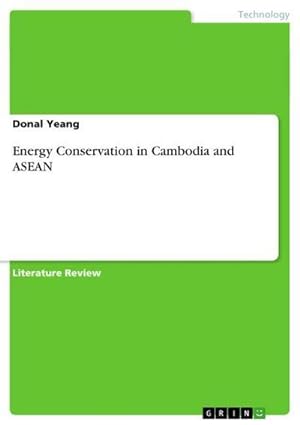 Bild des Verkufers fr Energy Conservation in Cambodia and ASEAN zum Verkauf von Smartbuy