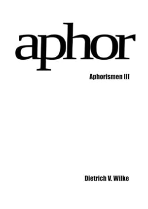Imagen del vendedor de Aphor : Aphorismen III a la venta por Smartbuy