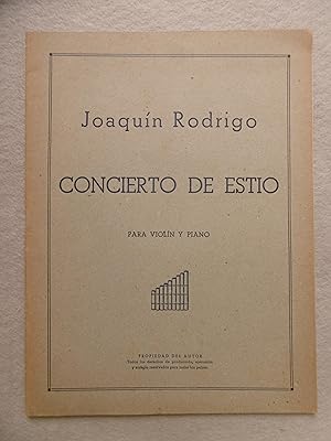 CONCIERTO DE ESTÍO para violín y piano.