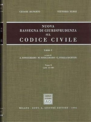 Immagine del venditore per Nuova rassegna di giurisprudenza sul Codice civile. Artt. 11-148 (Vol. 1/ tomo 2) venduto da librisaggi