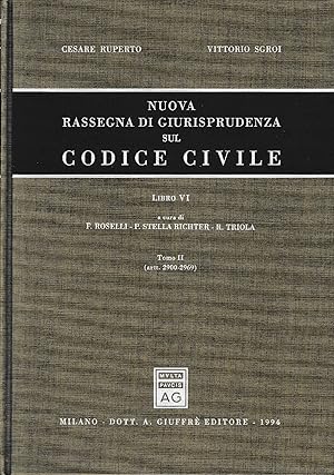 Image du vendeur pour Nuova rassegna di giurisprudenza sul Codice civile. Artt. 2900-2969 (Vol. 6/2) mis en vente par librisaggi