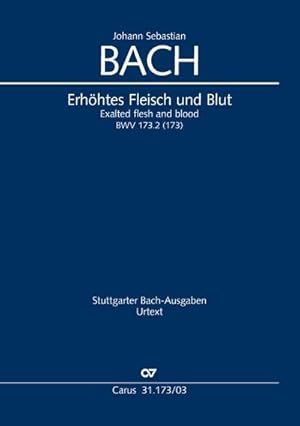 Imagen del vendedor de Erhhtes Fleisch und Blut (Klavierauszug) : Kantate zum 2. Pfingsttag BWV 173,1728ca, Dt/engl a la venta por Smartbuy