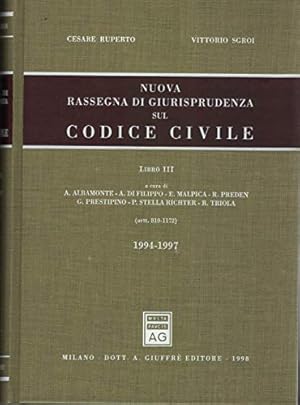 Image du vendeur pour Nuova rassegna di giurisprudenza sul Codice civile. Aggiornamento 1994-1997 (Artt. 810-1172) (Vol. 3) mis en vente par librisaggi