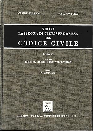 Image du vendeur pour Nuova rassegna di giurisprudenza sul Codice civile. Artt. 2643-2899 (Vol. 6/ tomo 1) mis en vente par librisaggi