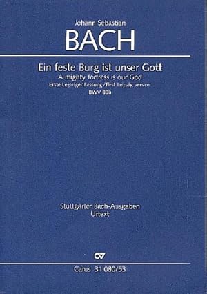 Bild des Verkufers fr Ein feste Burg ist unser Gott (Klavierauszug) : Kantate zum Reformationsfest. Rekonstruktion der ersten Leipziger Fassung. BWV 80b, 1728/31. Urtext zum Verkauf von Smartbuy