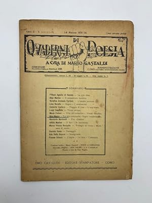 Quaderni di poesia, anno II, n. 9-10, 1-8 marzo 1931