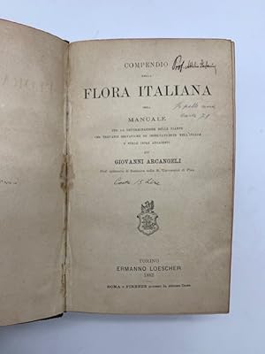 Compendio della flora italiana ossia manuale per la determinazione delle piante che trovansi selv...