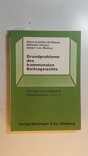 Immagine del venditore per Grundprobleme des kommunalen Beitragsrechts venduto da Gebrauchtbcherlogistik  H.J. Lauterbach