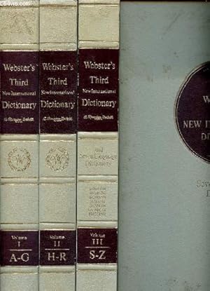 Seller image for Webster's third new international dictionary of the english language unabridged - with seven language dictionary - 3 vols - vol.1 : a to g -vol.2 : h to r - vol.3 : s to z and britannica wold language dictionary for sale by Le-Livre