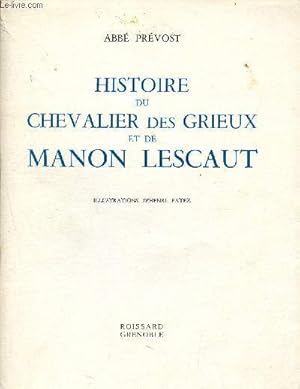 Bild des Verkufers fr Histoire du chevalier des grieux et de manon lescaut zum Verkauf von Le-Livre