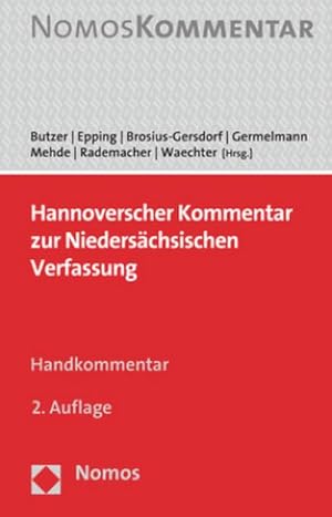Bild des Verkufers fr Hannoverscher Kommentar zur Niederschsischen Verfassung : Handkommentar zum Verkauf von AHA-BUCH GmbH