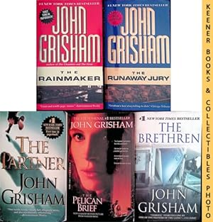 Bild des Verkufers fr Set Of 5 John Grisham Novels: The Rainmaker, The Runaway Jury, The Pelican Brief, The Partner, The Brethren zum Verkauf von Keener Books (Member IOBA)