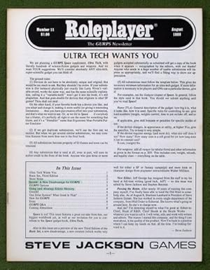 Imagen del vendedor de Roleplayer, Number 11: The GURPS Newsletter (Magazine) a la venta por Wayne's Books