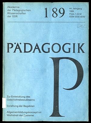 Pädagogik. Zeitschrift für Theorie und Praxis der sozialistischen Erziehung